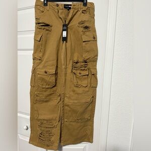 Fashion Nova Cargo Pants - Brown